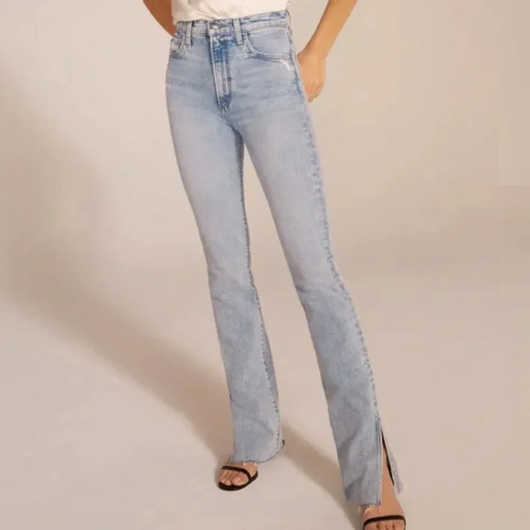 Favorite Daughter Denim - Favorite Daughter Valentina Super High Rise Cigarette Jeans Light Wash Size 27